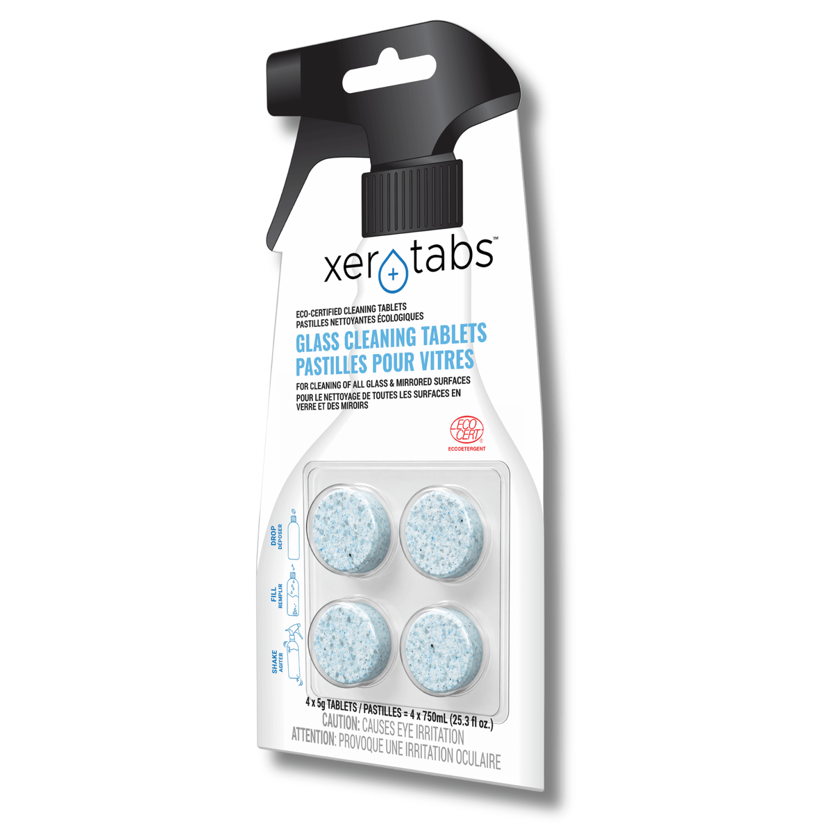 Xerotabs Glass Cleaning Tablets, 4 Tablets Make 4 Full Bottles - Xerotabs