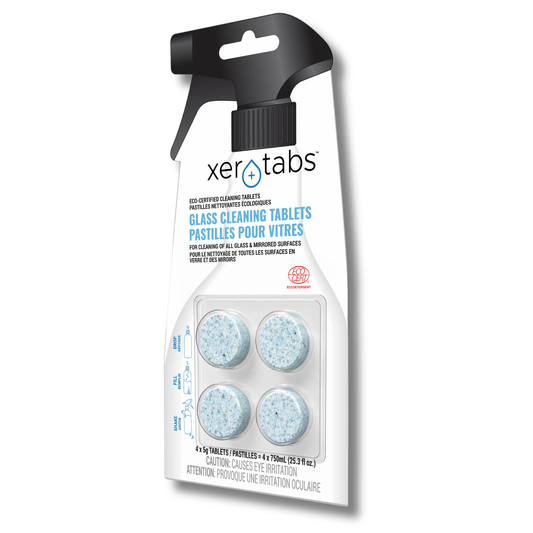 Xerotabs Glass Cleaning Tablets, 4 Tablets Make 4 Full Bottles - Xerotabs