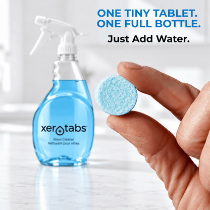 Xerotabs Glass Cleaning Tablets, 4 Tablets Make 4 Full Bottles - Xerotabs