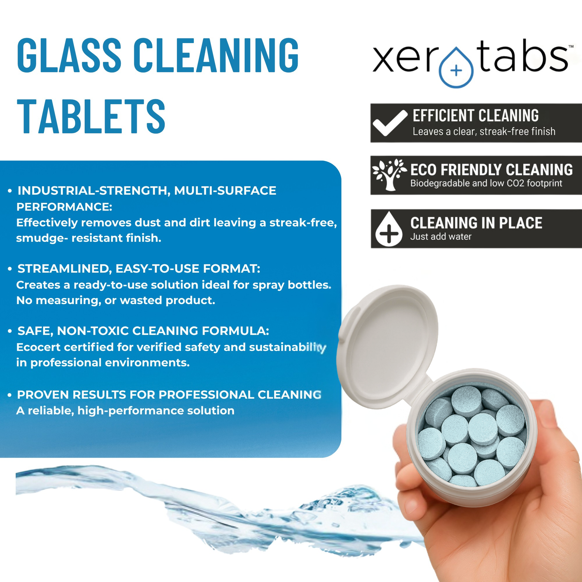 Glass Cleaning Tablets - 5g - 20 Tablets.