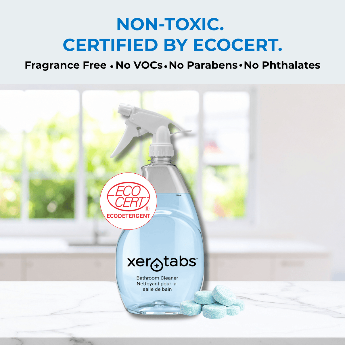 Xerotabs Bathroom Cleaning Tablets, 4 Tablets Make 4 Full Bottles - Xerotabs