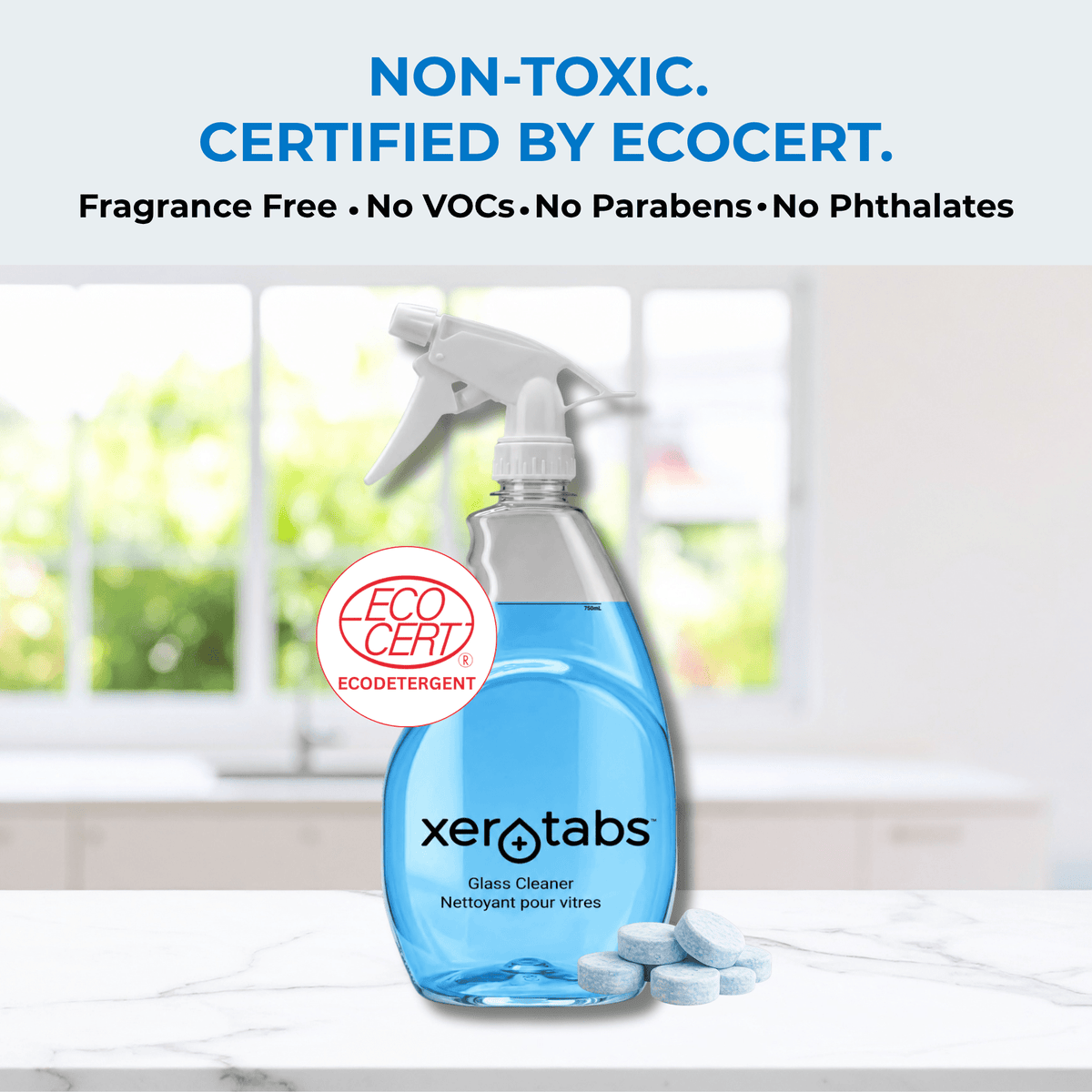Xerotabs Glass Cleaning Tablets, 4 Tablets Make 4 Full Bottles - Xerotabs
