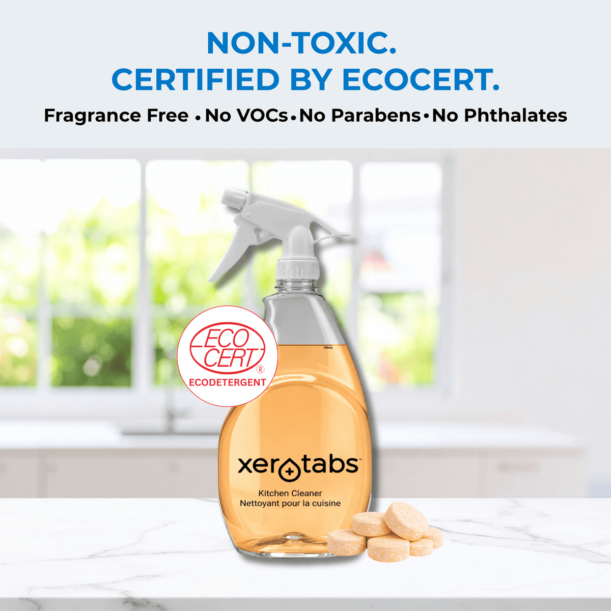 Xerotabs Kitchen Cleaning Tablets, 4 Tablets Make 4 Full Bottles - Xerotabs