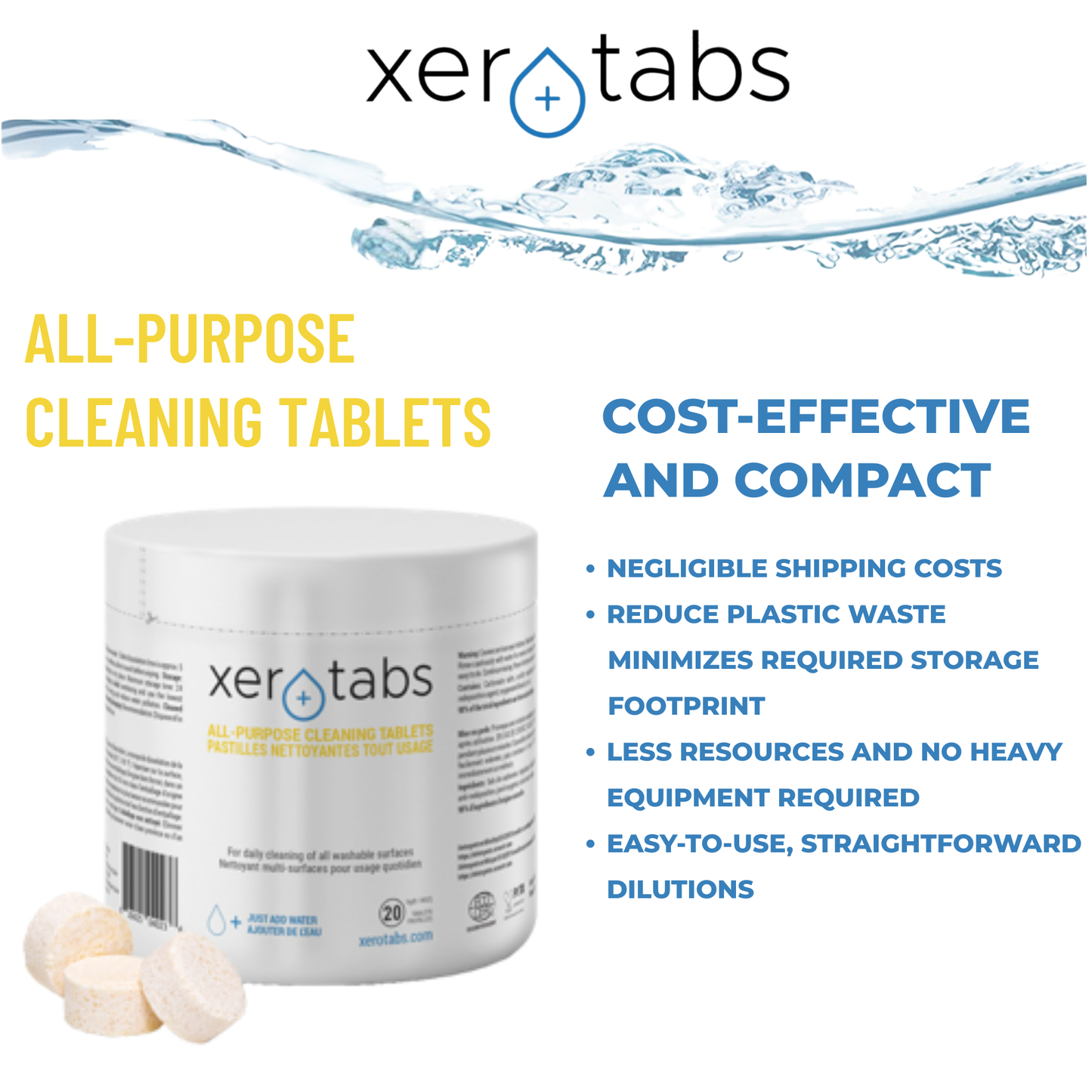 All-Purpose Cleaning Tablets - 5g - 20 Tablets.