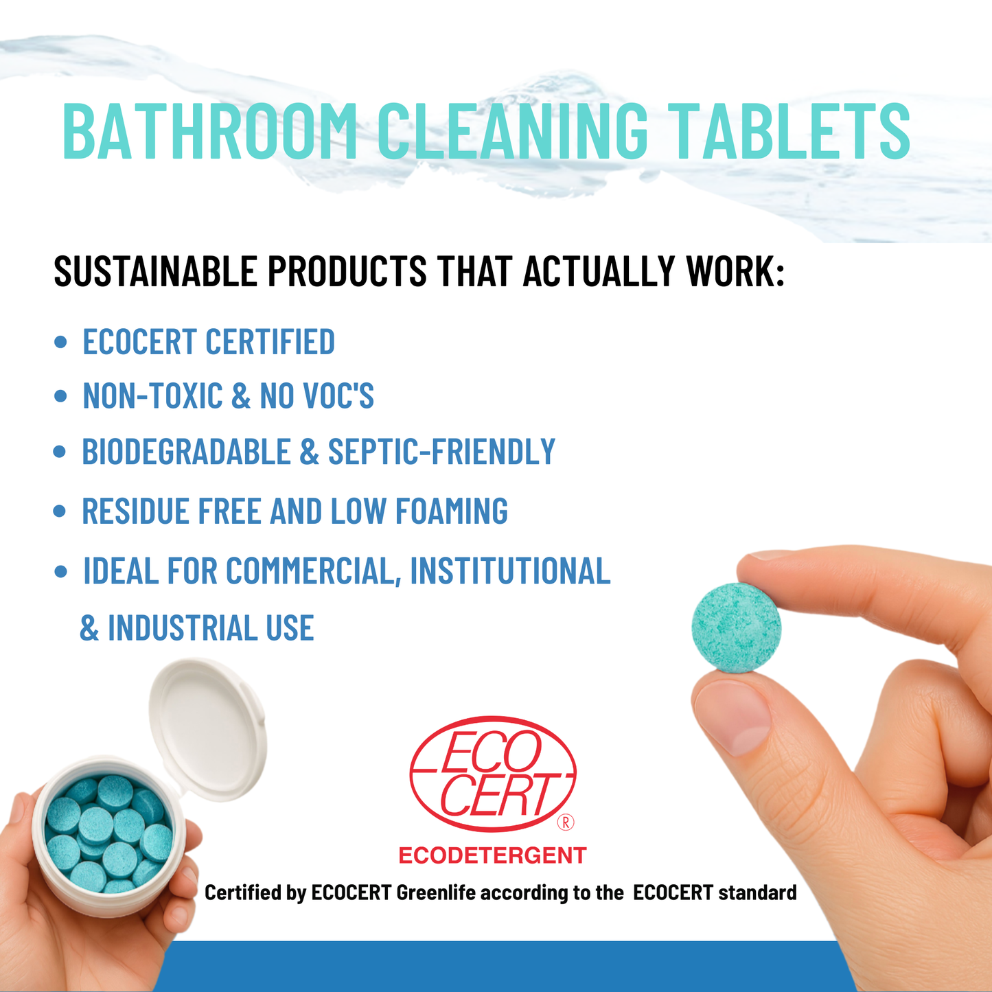 All-Purpose Bathroom Cleaning Tablets - 5g - 20 Tablets.