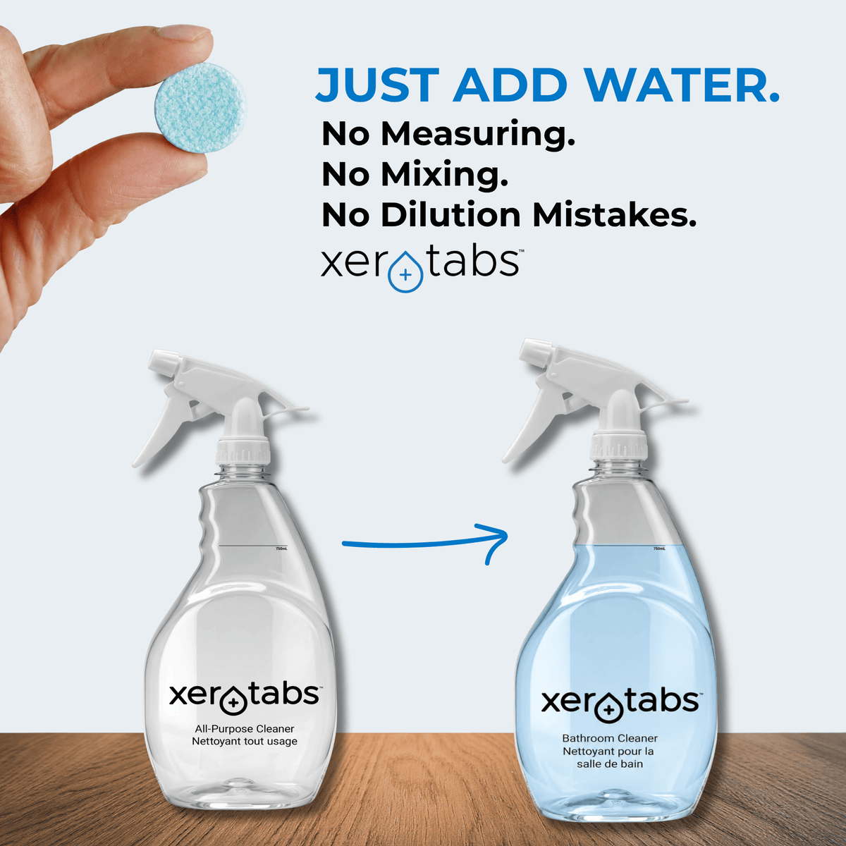 Xerotabs Bathroom Cleaning Tablets, 4 Tablets Make 4 Full Bottles - Xerotabs