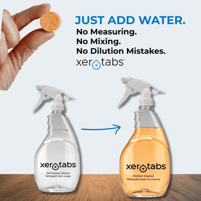 Xerotabs Kitchen Cleaning Tablets, 4 Tablets Make 4 Full Bottles - Xerotabs