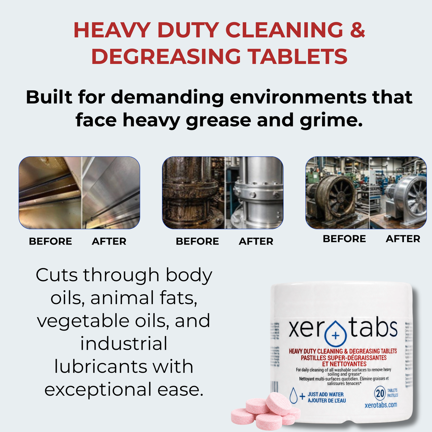 Heavy Duty Cleaning & Degreasing Tablets - 5g - 20 Tablets