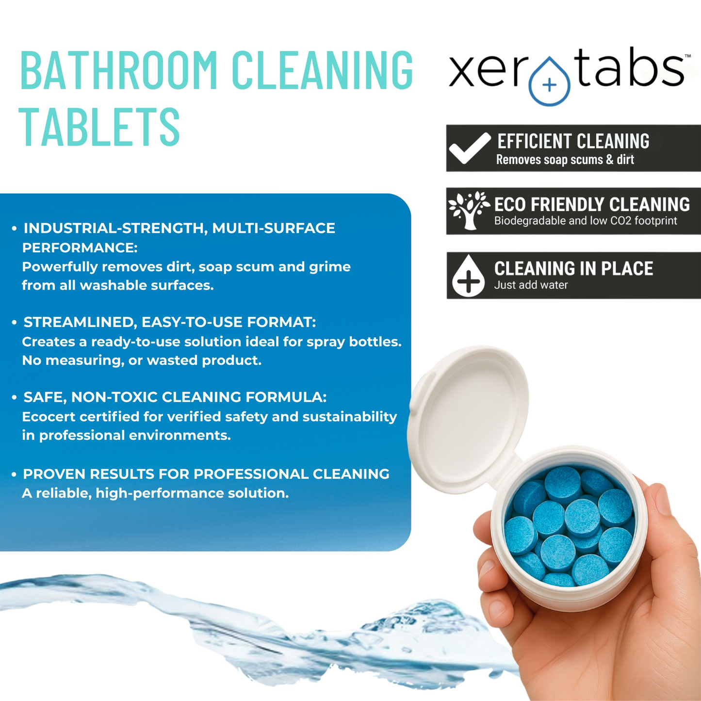 All-Purpose Bathroom Cleaning Tablets - 5g - 20 Tablets.