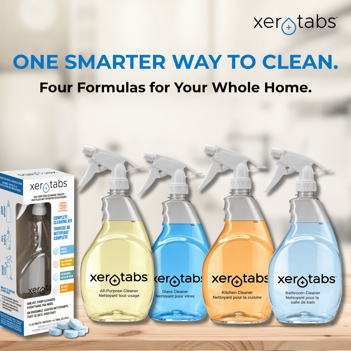 Xerotabs All-Purpose Cleaning Tablets, 4 Tablets Make 4 Full Bottles - Xerotabs