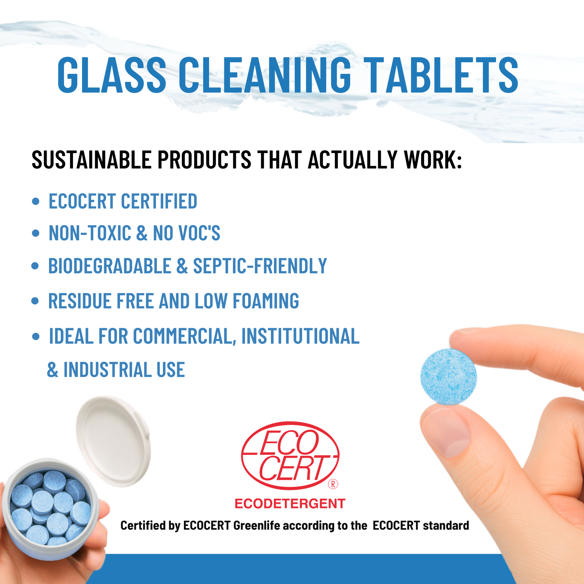 Glass Cleaning Tablets - 5g - 20 Tablets.