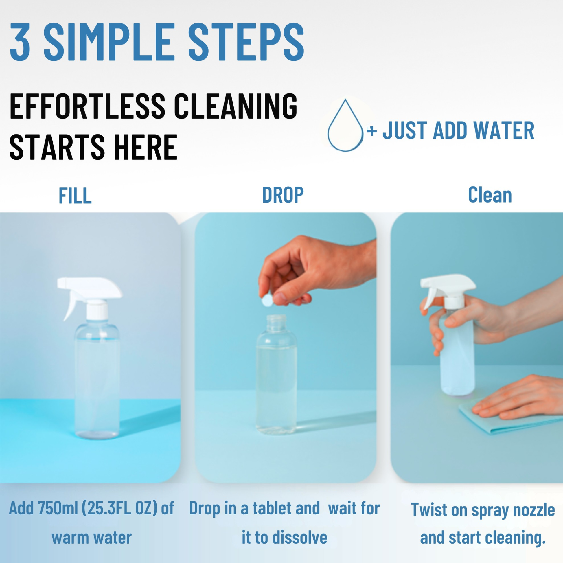 All-Purpose Bathroom Cleaning Tablets - 5g - 20 Tablets.