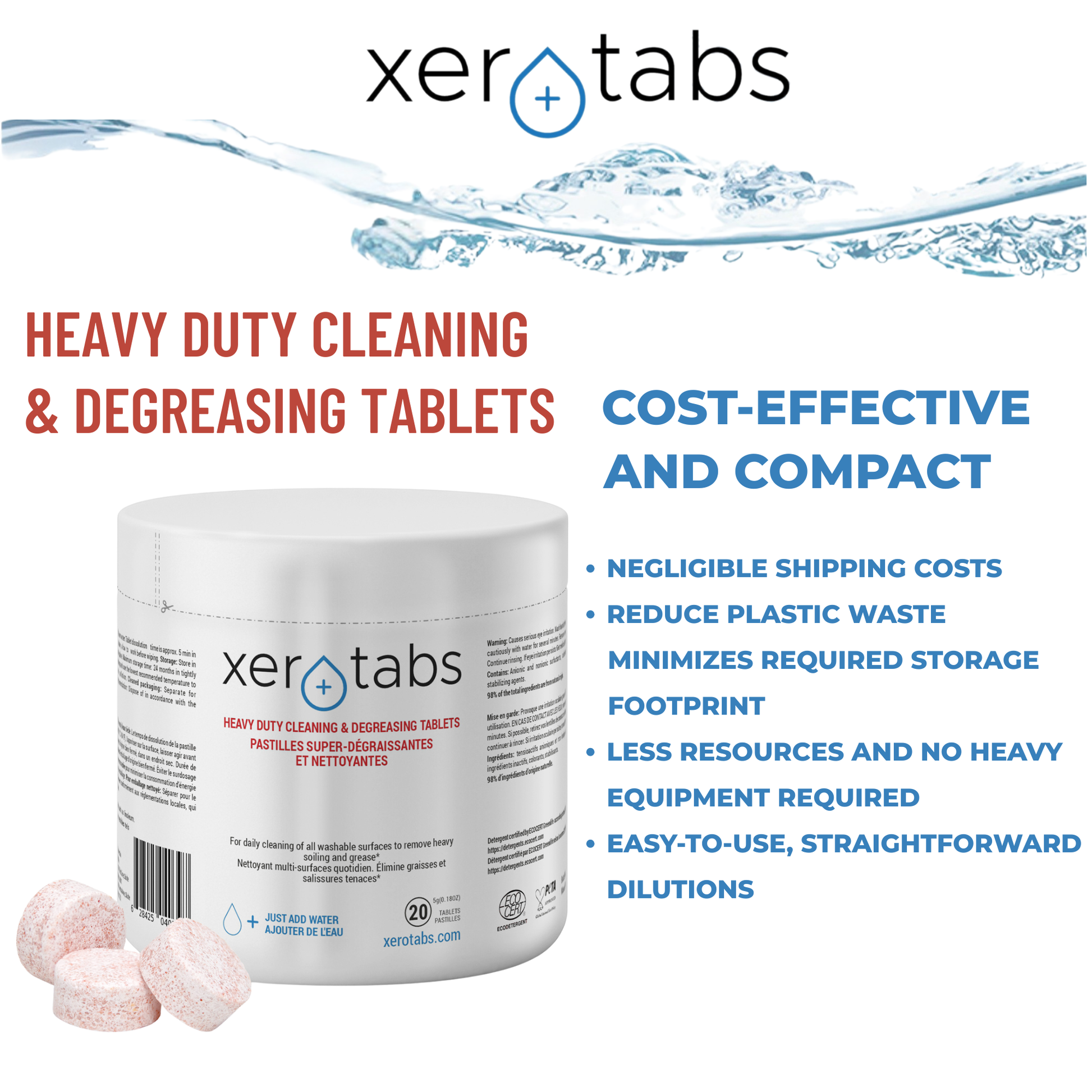 Heavy Duty Cleaning & Degreasing Tablets - 5g - 20 Tablets.
